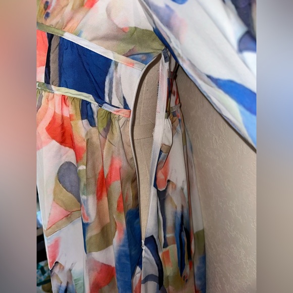 NWT abstract floral print maxi dress size S - Picture 11 of 11